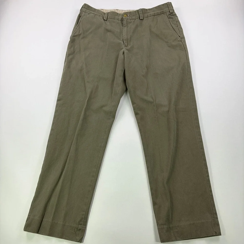 Bills Khakis M3 Trim Fit Chinos Mens 34 Olive Green Made in USA Vintage Pants